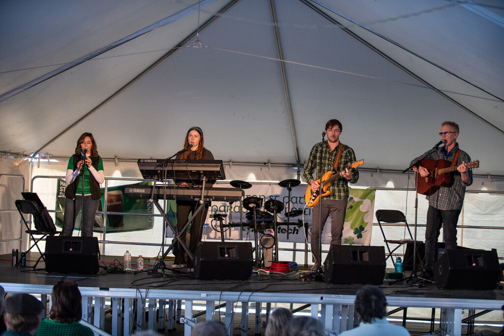 The Draper Family Band onstage at the Lexington St. Patrick's Festival. 